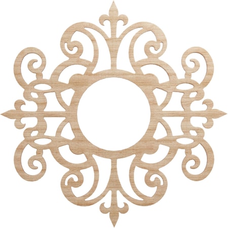 Ekena Millwork Dijon Wood Fretwork Pierced Ceiling Medallion, Alder, 24"OD x 7 3/4"ID x 3/8"T CMWP24X24X0375DIAL